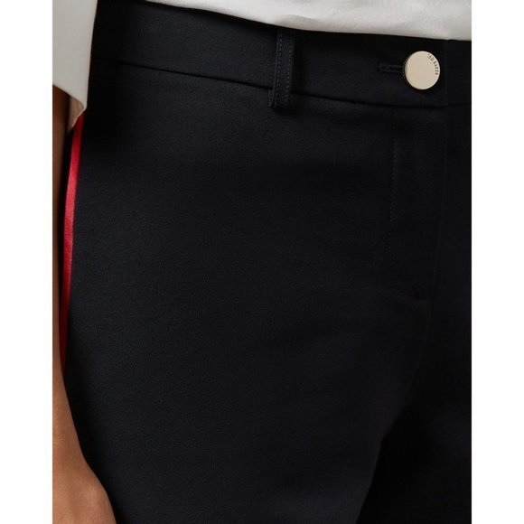 TED BAKER RAYYAA Piping Detail Skinny Pants in Dark Blue - Size 4 - Picture 3 of 6